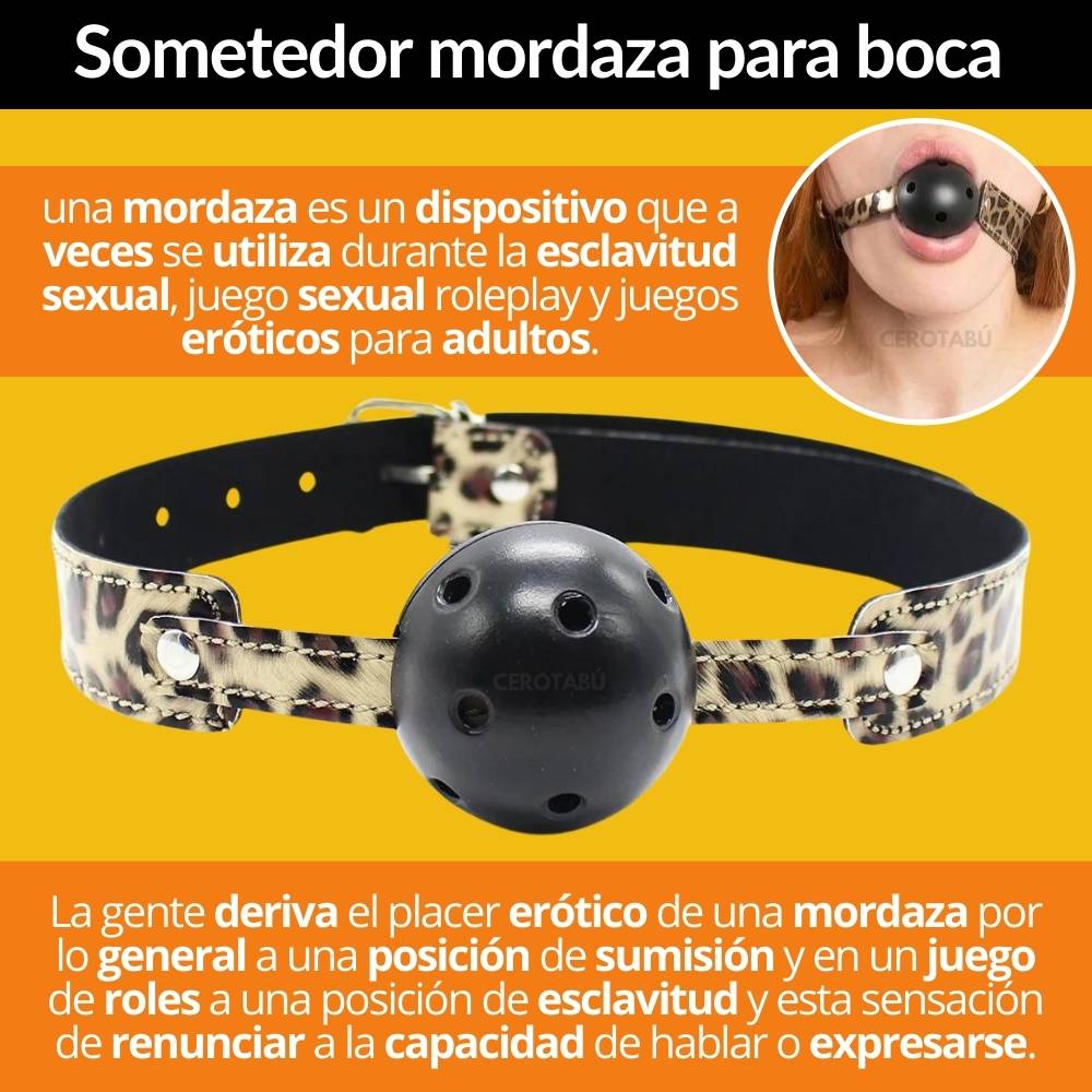 Mordaza Print Bola Sometedor Bondage Bdsm Juguete Sexual